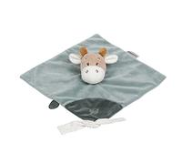 Nattou Comforter Doudou with Ties, 27 x 27 cm, Cuddly Companion, Snuggle Blankie, Security Blanket, 100 Percent Super Soft Polyester, Machine Washable, PETA-Approved Vegan, Luna the Giraffe