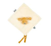 Nattou Comforter Doudou with Ties, 40 x 40 cm, Cuddly Snuggle Blankie, Security Blanket, 100 Percent Super Soft Polyester, Machine Washable, PETA-Approved Vegan, Caramel Charlie the Dog, Vanilla