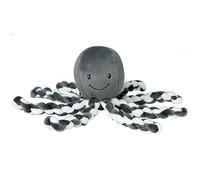 Nattou Cuddly Octopus Toy, for Newborns and Premature Babies, 23 cm, White/Grey