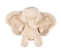 Nattou Cuddly toy elephant made of long pile plush, companion from birth, approx. 29 cm, polyester, FanFan, sand