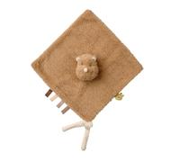 Nattou Teddy - Rhino DouDou Comforter, Soft Cuddly, Baby and Infant Plush, Soother Attachment, Brown