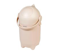 Nattou Dropy - Odour-Proof Nappy Bin, Easy Open with One Hand, Stylish Nappy Changing, Polypropylene/ABS Material, 49.5 x 28 cm, Beige