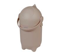 Nattou Dropy Odour-Proof Nappy Bin - Taupe - One-Hand Operation, Fits Any Plastic Bag, Stylish & Compact Baby Waste Solution (49.5 x 28 cm)