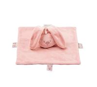 Nattou Lapidou Rabbit Comforter, Companion from Birth, 28 x 28 cm, Dusky Pink