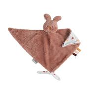 Nattou Large Polyester Cuddle Blanket, Comfort Blanket Rabbit as Companion from Birth, Approx. 60 x 40 cm, PETA Tested and Vegan, Tipidou, Dusky Pink