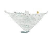 Nattou Large Polyester Cuddle Blanket - Crocodile Romeo - Approximately 65 x 40 cm - Romeo, Jules and Sally - Light Blue