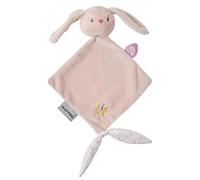 Nattou Mini Comforter Blanket Made of Polyester, Rabbit Pomme, Companion from Birth, Approx. 28 cm, Alice and Pomme, Dusky Pink