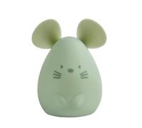 Nattou - Mouse Night Light, Baby Sleep Aid, Toddler Comfort Light, 7 Colours, BPA Free, 16cm, PETA Approved Vegan Silicone, Green
