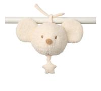 Nattou Musical Cuddly, Built-In Music Box, No Batteries Needed, Relaxing La-Le-Lu Melody, Huggable Sleep Soother, Activity Hanging Toy for Cot/Pram/Car Seat, Hand Washable, 16 cm, Ecru Mouse