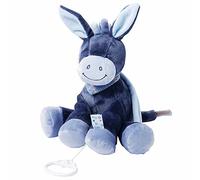 Nattou Musical Soft Toy, Alex The Donkey, "La-Le-Lu" Melody, 28 x 25 x 8 cm, Alex and Bibou, Blue, 321051