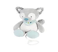 Nattou Musical Soft Toy, Tiloo The Wolf, Companion from Birth, 26 x 20 x 9 cm, Tim and Tiloo, Grey, 498067