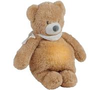 Nattou - Night Light Cuddly Bear Sleepy, Light Up Bear, Baby/Toddler Comforter, Night Light for Children, Baby White Noise Machine, Baby and Toddler Sleep Aid, PETA Approved and Vegan, Pale Brown