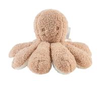 Nattou Plush Soft Toy, Stuffed Animal, Huggable Cuddly Companion, Super-Soft Teddy Fabric Material, Develops Fine Motor Skills, Machine Washable, PETA-Approved Vegan, Octopus, Caramel