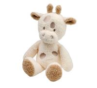 Nattou Teddy - Cuddly Giraffe, Develops Fine Motor Skills, Huggable Fluffy Soft Fur Plush Toy, 100% Polyester, Machine Washable, 30 cm, Ecru