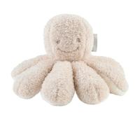 Nattou Plush Soft Toy, Stuffed Animal, Huggable Cuddly Companion, Super-Soft Teddy Fabric Material, Develops Fine Motor Skills, Machine Washable, PETA-Approved Vegan, Octopus, Beige