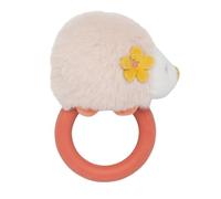 Nattou Rattle with Silicone Hedgehog Zoe Ring 15 cm Sand Beige