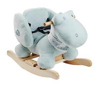 Nattou Rocking Animal, Crocodile Romeo, Includes Safety Belt, Happy Swinging Back and Forth, 63 x 33 x 45.5 cm, Romeo, Jules & Sally, Polyester/Wood, Light Blue