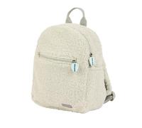 Nattou - Soft Teddy Fabric Backpack Small Pstel Backpack with Zipper and Spierlerish Elements for Toddlers Approx. 23 cm Lapidou, Vegan, Ecru