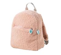 Nattou Unisex Kid's Backpack/School Bag, Soft Teddy Fabric, 100% Polyester, Machine Washable, Pink