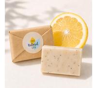 Natual Travel Soap Bar with Essential Oils, Kaolin Clay, Shea Butter, Handcrafted - Mini Travel bag 25g (Lemon Sorbet)