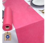 NATUARTE, Pink Table Runner, Felt Roll of 25 meters x 30 centimeters, Table Decoration, Wedding Decoration Fabric, Baptisms, Communions, Birthdays, Craft Fabric, Fuchsia Pink Color