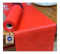NATUARTE, Red Table Runner, Felt Roll of 25 meters x 30 centimeters, Table Decoration, Wedding Decoration Fabric, Baptisms, Communions, Birthdays, Crafts Fabric, Table Skirt, Red Color