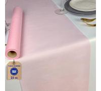 NATUARTE, Table Runner Pale Pink, Felt Roll of 25 meters x 30 centimeters, Non Woven Table Decoration, Wedding Decoration Fabric Baptisms Communions Birthdays, Table Skirt,Pale Pink Color