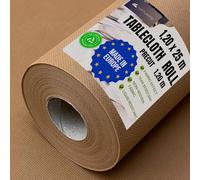 NATUARTE Tablecloth, 1.20 m x 25 m, Disposable Banquet Roll, Fabric Like Look and Feel, Roll for Parties, Celebrations, Birthdays, Events, Non Woven Fabric, Beige Color 1.20x25m