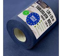 NATUARTE, Tablecloth Roll, 1.20 m x 25 m, Disposable Banquet Roll, Fabric Like Look and Feel, Roll Tablecloth for Parties Celebrations Birthdays Events, Non Woven Fabric, Dark blue 1.20x25m