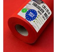NATUARTE, Tablecloth Roll Red 1.20 m x 25 m, Disposable Banquet Roll, Fabric Like Look and Feel, Roll Tablecloth for Parties Celebrations Birthdays Events, Non Woven Fabric, Red Color 1.20x25m