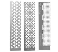 NATUCE 3pcs Diamond Painting Ruler, 250 Holes & 408 Holes, Stainless Steel, Precision, Solid Construction, 15.7cm