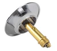 NATUCE Bathroom Sink Drain Plug Stopper, 70mm Basin Chrome Pop Up Click Clack Plug Stopper Push Button with Brass Slotted Plug Bolt Spring, Waste Drain Stopper Sink Plug for Bath Vanity Sink,Bathtub