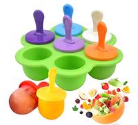 NATUCE Silicone Ice Pop Molds, Colorful Popsicle Molds with Plastic Sticks, Reusable Ice Lolly Makers, Popsicle Moulds for Kids - Food Grade, BPA Free, Dishwasher Safe