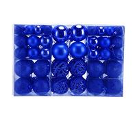 Natudeco 100Pcs Christmas Tree Balls Artificial Decoration Balls Xmas Landscaping Holiday Decoration Accessories Durable Drop Proof for Party Celebration Courtyard(blue)