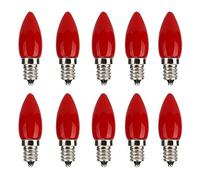 Natudeco 10Pcs E12 Light Bulb Antique LED Filament Bulbs Red Spiral Candelabra Bulb Decorative Lamp Bulb Embedded Wall Lamp Bulb Lamp Accessory for Home Cabinet Hotel Lighting 1.5W AC 230V