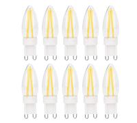 Natudeco 10Pcs G9 Dimmable LED Bulb Long Filament Bi-Pin Light Bulbs Decorative Lamp Bulb Warm White Base Bulb Lamp Accessory for Home Car Lighting 3W AC