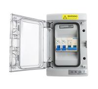 Natudeco 2 Way Consumer Unit Distribution Box Circuit Breaker Protection Box Electronic Power Supply Junction Box with Transparent Lid for Hotels Garage Home Indoor Use