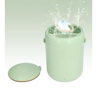 Natudeco 3L Portable Washing Machine Blue Light Smart Laundry Tool Cleaning Mini Underwear Socks Wash Auto Power Off for Travel Camping Office UK Plug 200-240V(green)