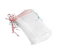 Natudeco 50pcs Fruit Mesh Bag Fruit Protection Bag Garden Fruit Bag Nylon Drawstring Type Design Mesh Fruit Bags for Fruits and Vegetables(25 * 15cm)