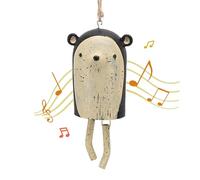 Natudeco Animal Wind Chimes Resin Rustic Hedgehog Hanging Wind Bell Hand Made Cute Garden Decoration Windbell for Backyards Trees Yards Indoor Outdoor Decor Porch Patio