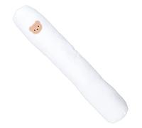 Natudeco Baby Side Sleep Pillow Breathable Cotton Baby Bolster Pillow Cute Bear Pattern Anti Roll Pillow for Unisex Baby Infant 0-36 Months(White)
