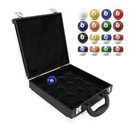 Natudeco Billiard Balls Storage Box Snooker Ball Storage Container Carrying Travel Case with Handle for One Set Of 16 Billiard Balls