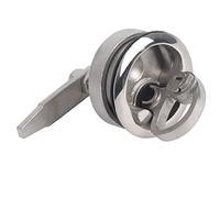 Natudeco Boat Deck Cam Latch Marine Flush Lift Latch Stainless Steel Deck Slam Latch Floor Buckle Hatch Pull with Turning Lock Pull Lift Hardware