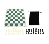 Natudeco Chess Set Plastic Classics International Board Game 16.9in for Kids Adults with PU Mat Storage Bag