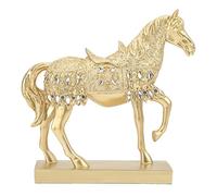 Natudeco Desktop Horses Ornaments Golden Horse Sculptures Walking Horse Statue Animal Art Horse Figurine and Statue Ornament Decorative Sculpture for Home and Office