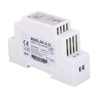 Natudeco DR-15-12 DIN Rail Mounted Power Supply 100-240V 12V 1.25A Single Output Switching Power Supply Half Bridge Pulse Width Modulation AC DC Electric Source(DR-15-12)