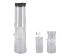 Natudeco Drip Tower Coffee Maker, Removable Adjustable Iced Coffee Drip Pot Reusable High Borosilicate Glass Clear Cold Brew Coffee Set 400ml