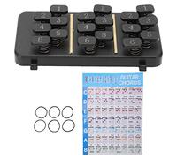 Natudeco Guitar Aid Chord Tools Guitar Chord Learning Aid 110 Chords 18 Buttons Guitar Chord Changer with Chord Chart for Beginner
