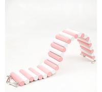 Natudeco Hamster Climbing Ladder Bridge Toy Pine Wood Arch Bridge for Hamster, Mouse (6x50cm)