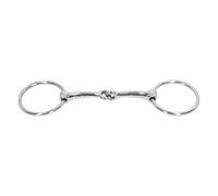 Natudeco Horse Mouth Bit 125mm Stainless Steel Loose Snaffle Bit Jointed O Ring Bit Anti Biting Mouth Bit Equestrian Supplies for Professionals and Beginners